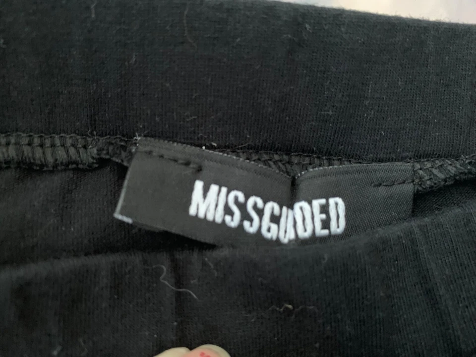 Missguided Black Mesh Pencil Skirt Size 8 Elastic Waist Womens - Image 4 of 4