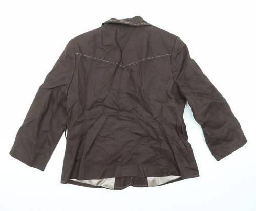 Debenhams Womens Brown Jacket Blazer Size 14 - Picture 2 of 10