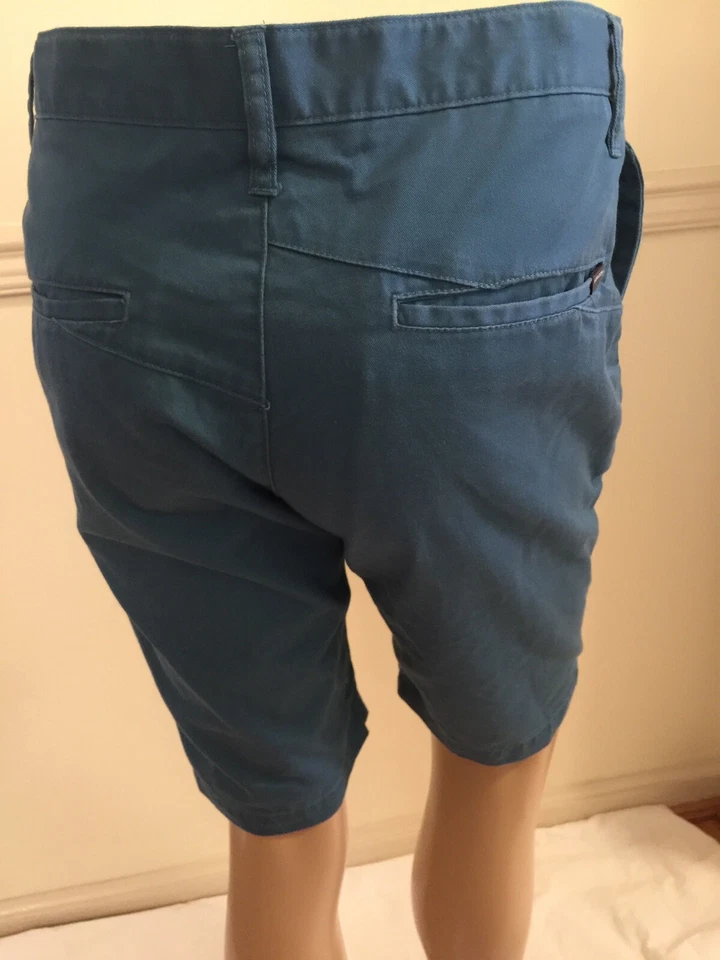 Volcom Shorts 31 W X 10.5 Men’s Flat Front 4 Pocket Twill Blue - C Details - Image 3 of 4