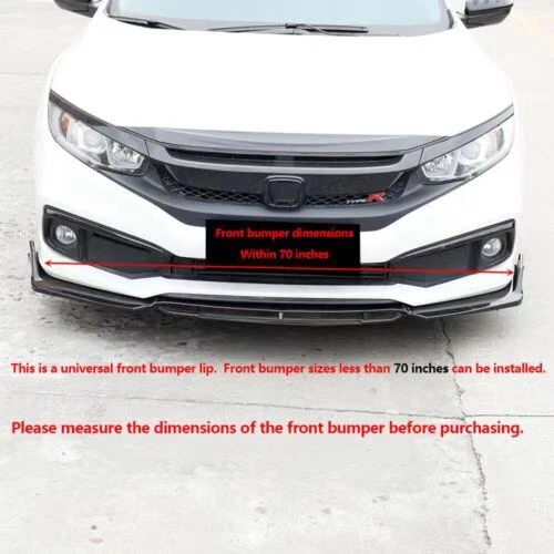 For Subaru  Legacy UNIVERSAL Front Bumper Lip Spoiler Splitter Glossy Black Foto 2 de 4