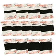 BLACK Griffin Silk Bead Cord Thread make Silk Tassels Pearl Knotting Cord