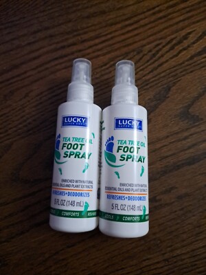 Lucky - Tea Tree Oil - Foot Spray - 4 fl oz - Lot of 2