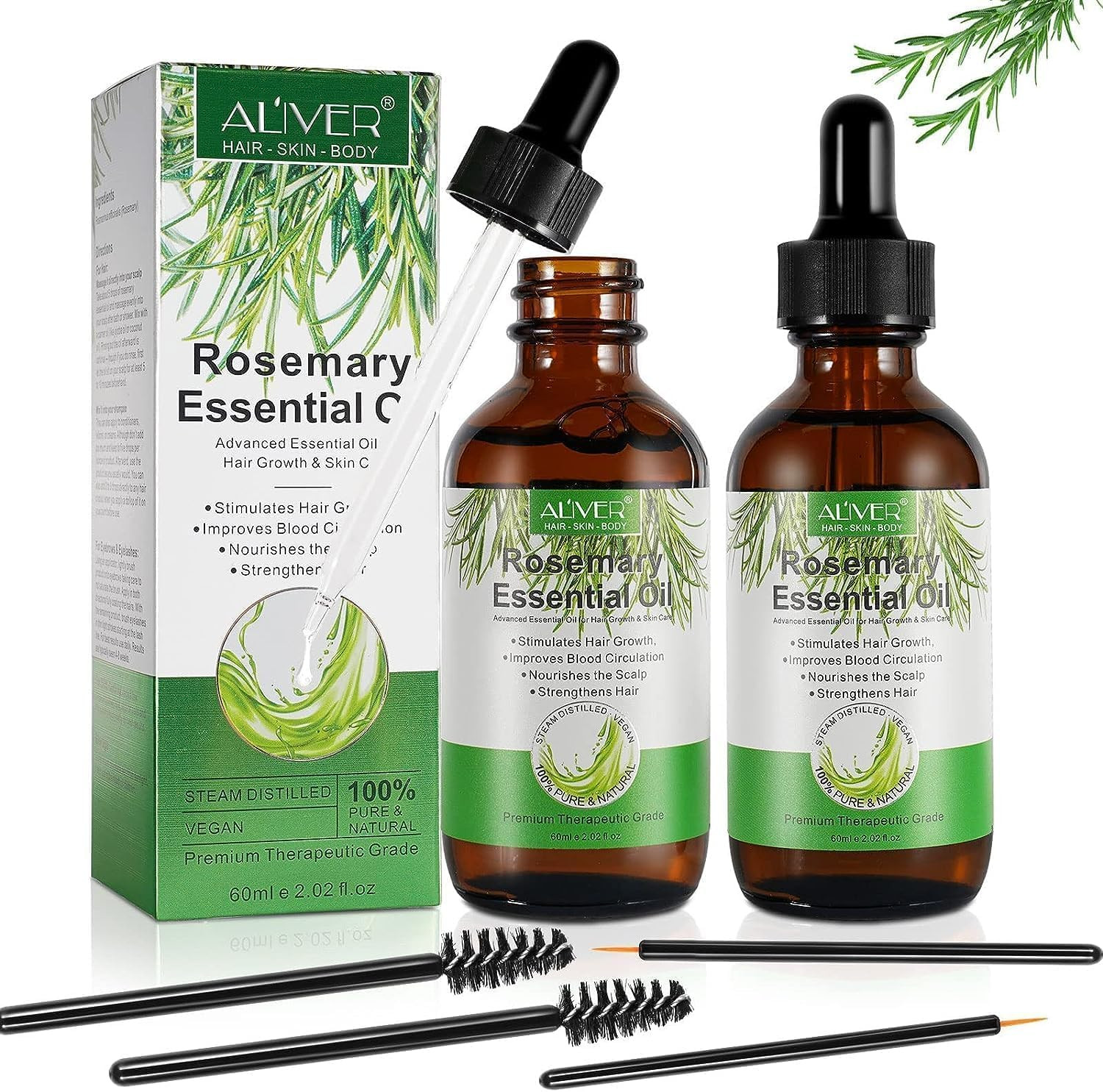 Olio Rosmarino Capelli 2 Pacchi: Routine Anticaduta e Infoltimento