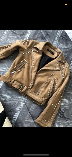 Cazadora Biker Mujer Ante Zara | eBay