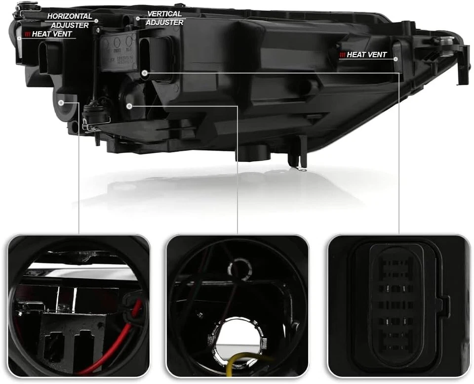 For 2019-2023 Volkswagen Jetta Non-Projector LED DRL Headlights Headlamps Pair - Image 2 of 4