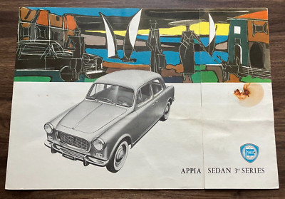 1960s Lancia Appia Sedan 3rd Series - Vintage Original Sales Brochure Catalog