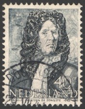 Netherlands 1943-44, Naval heroes: Cornelis Evertsen de Jongste, 40 cent used VF