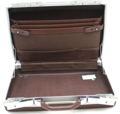 Vintage Brown Hardside Samsonite Briefcase 5x12x18'' Original Key Lock