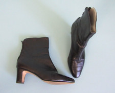 Size: 5.5 LIZ CLABOIRNE Black VINTAGE Bootie Boot Low Heel Zip Womens
