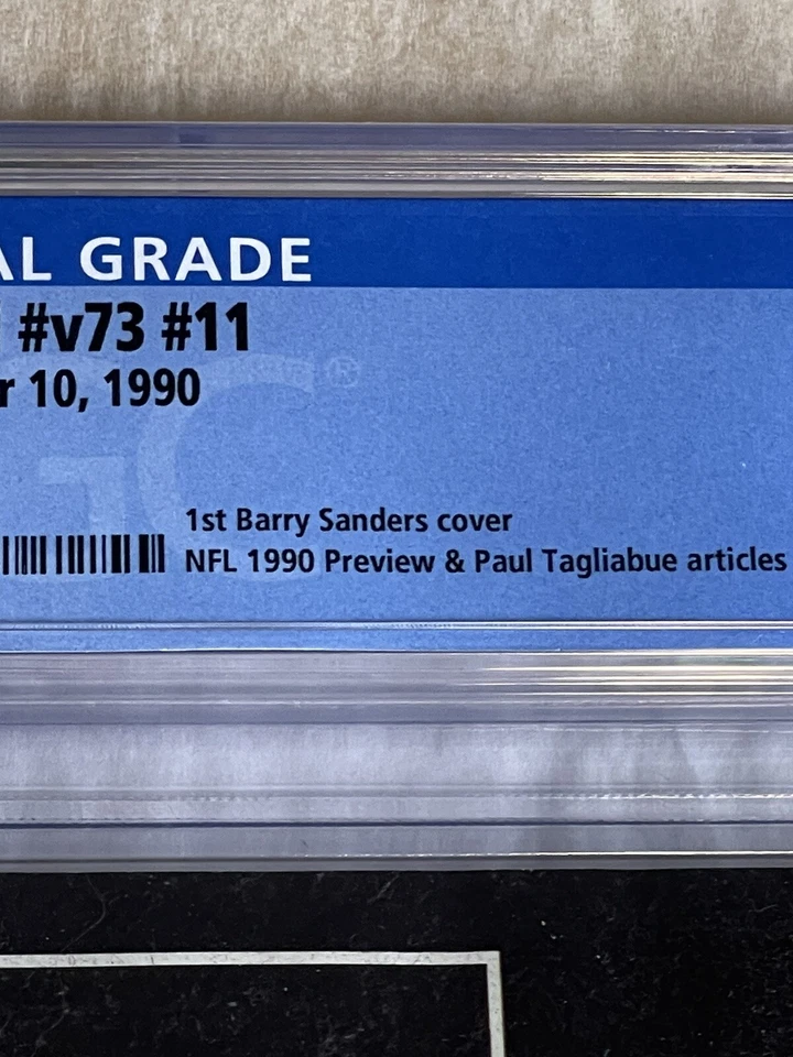 Barry Sanders 1st Sports Illustrated CGC 6.5 Newsstand 9/10/90 New Slab! - Image 2 of 2
