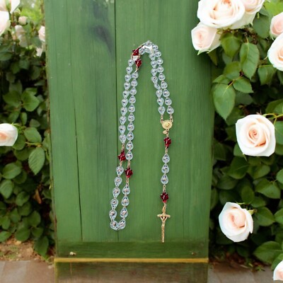 ROSARY OF THE UNBORN. Arcángel San Rafael. 26 Inch. NEW. 21 Micron Gold Plating.