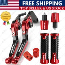 US / For Honda CBR954RR 2002-2003 CNC Handle Grips Cap Brake Clutch Levers Sets