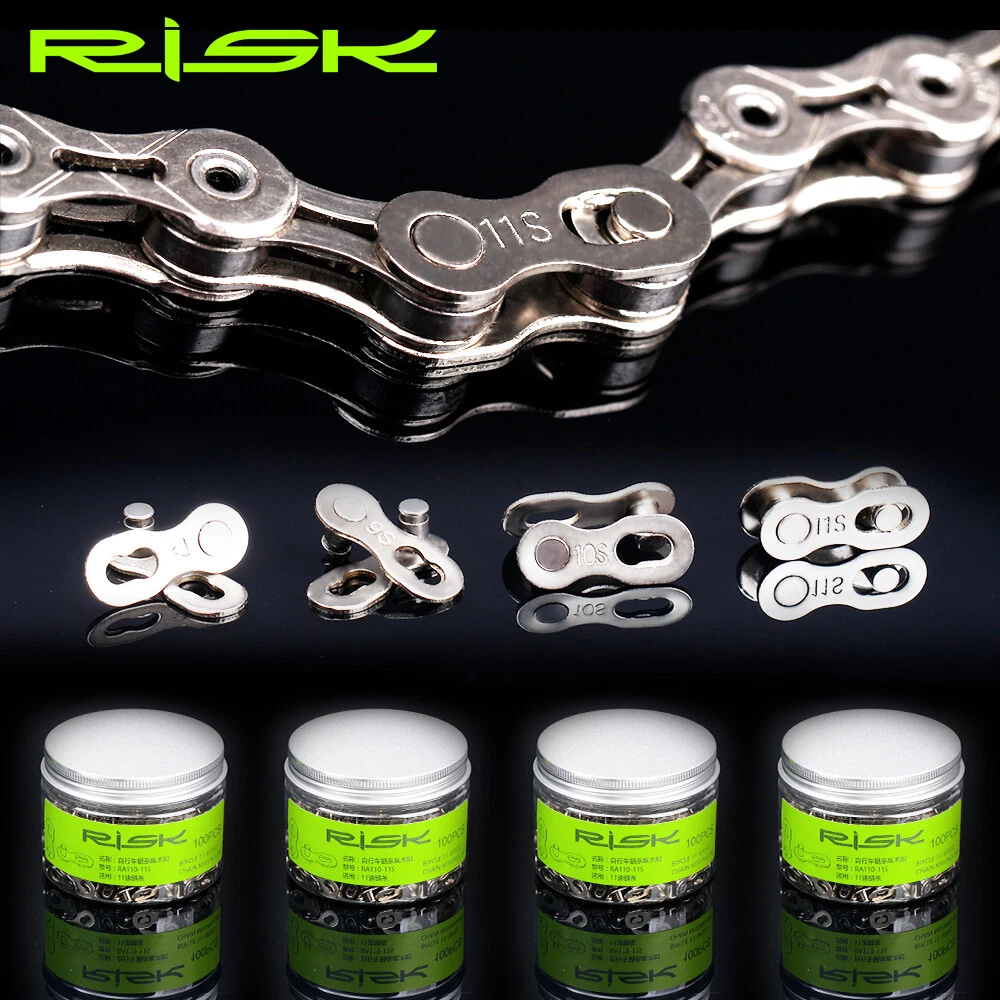 10 Pairs Bike Chain Link Connector Lock Set MTB Power Chain Quick Release Buckle