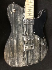 Harley Benton Te-90flt Black Blast Tele W/ Reverse Headstock &amp; Graph Tech Nut