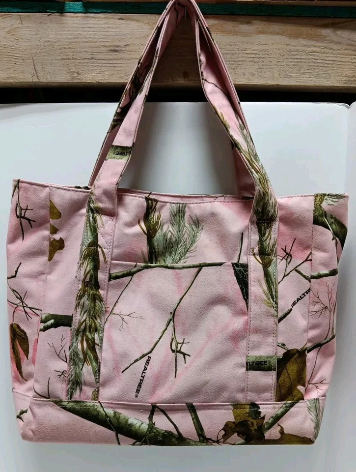 Bolso de Mano Realtree Rosa Camuflaje Grande 14"x12"x5" Cremallera Usado Foto 3 de 4