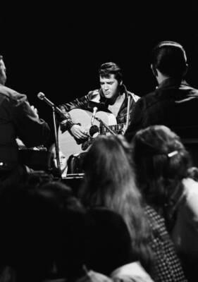 Elvis Presley during Special on Elvis '68 Comeback 1960s TV Photo 8