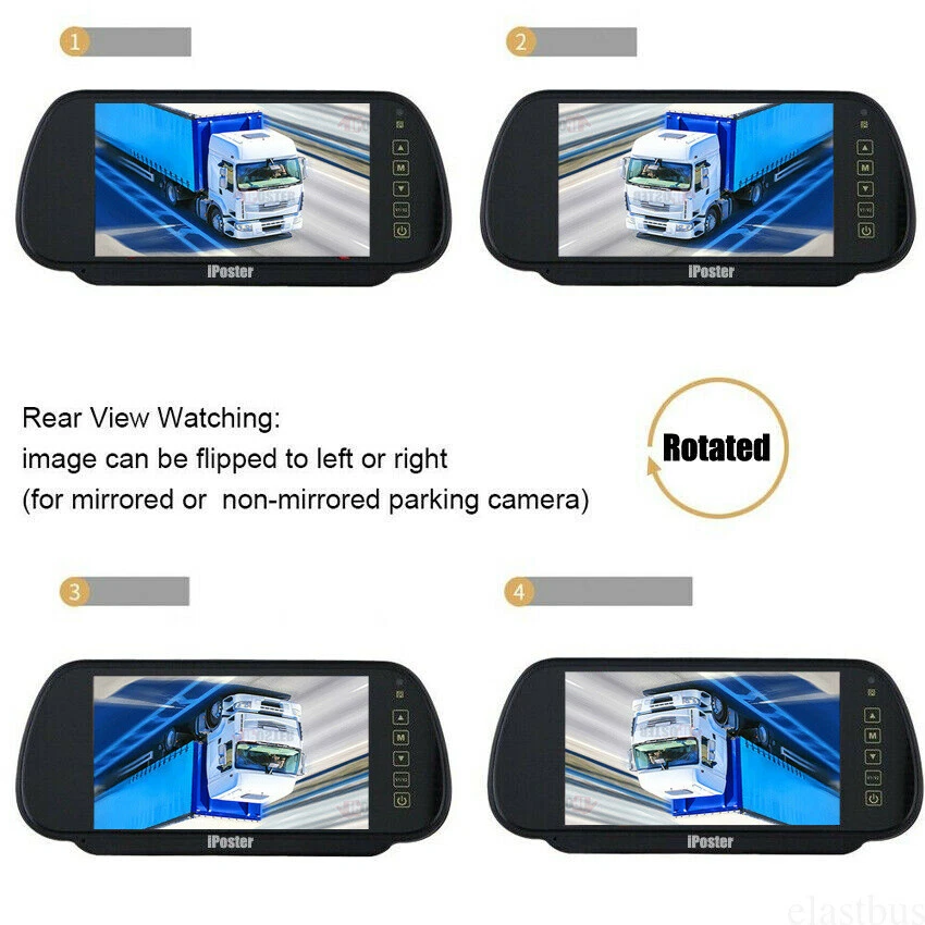 7" Rear View Mirror Monitor+Backup Camera / Chevrolet Express Van/GMC Savana Van - Image 2 of 4