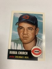 1991 Topps 1953 Archive Bubba Church Cincinnati Reds REPRINT
