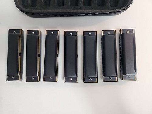 Kmise AKLOT Blues Harmonica Set of 7 Blues Band 10 Holes C, D, E, F, G, A, B Dia - Picture 8 of 9