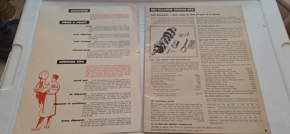 L 1956 Bell Auto Catálogo Vintage Sprint Car Original Hot Rod Ford Drag scta Foto 4 de 4