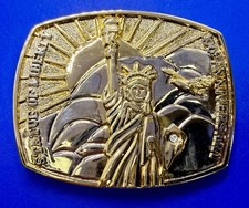 Statue of Liberty Bicentennial American Eagle Patriotic USA Belt Buckle