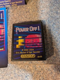 Atari 2600 Extremely Rare Homebrew 2004 Power Off Ebivision CIB Complete