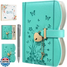 HwxBen Diary with Lock and Keys for Girls and Women, Ideas with G