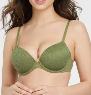 NEW Auden Women's The Icon Full Coverage T-Shirt Bra Green Size 36DDD