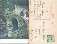 Iford stone bridge and house R Wilkinson Co 1903 postmark Landscapes
