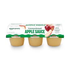 Amazon Grocery Unsweetened Apple Sauce 4 Oz Pack of 6 Previously Happy Belly ...