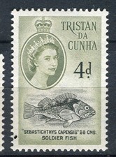 TRISTAN DA CUNHA; 1960 early QEII Pictorial issue fine MINT MNH Unmounted 4d.