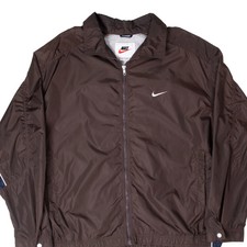 VINTAGE NIKE WINDBREAKER BROWN WINDBREAKER JACKET 1990S SIZE 2XL