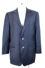 VNTG GUCCI Tom Ford Pinstripes Classic Wool Blazer Jacket Unisex Medium 48 8 10