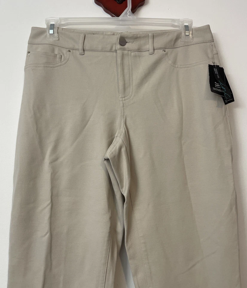 INC International Concepts Size 12 Beige Skinny-Leg Curvy-Fit Pants NWT! A5609 - Image 2 of 4