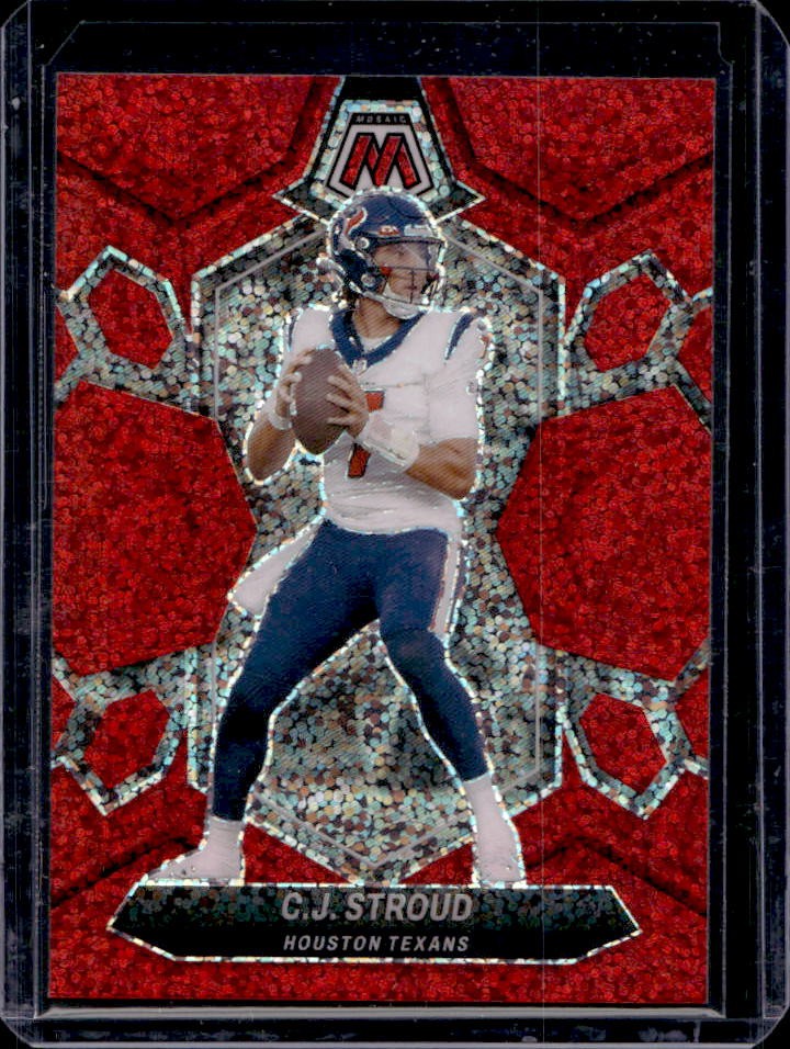 2024 Mosaic C.J. Stroud Red Sparkle Prizm #85 Texans