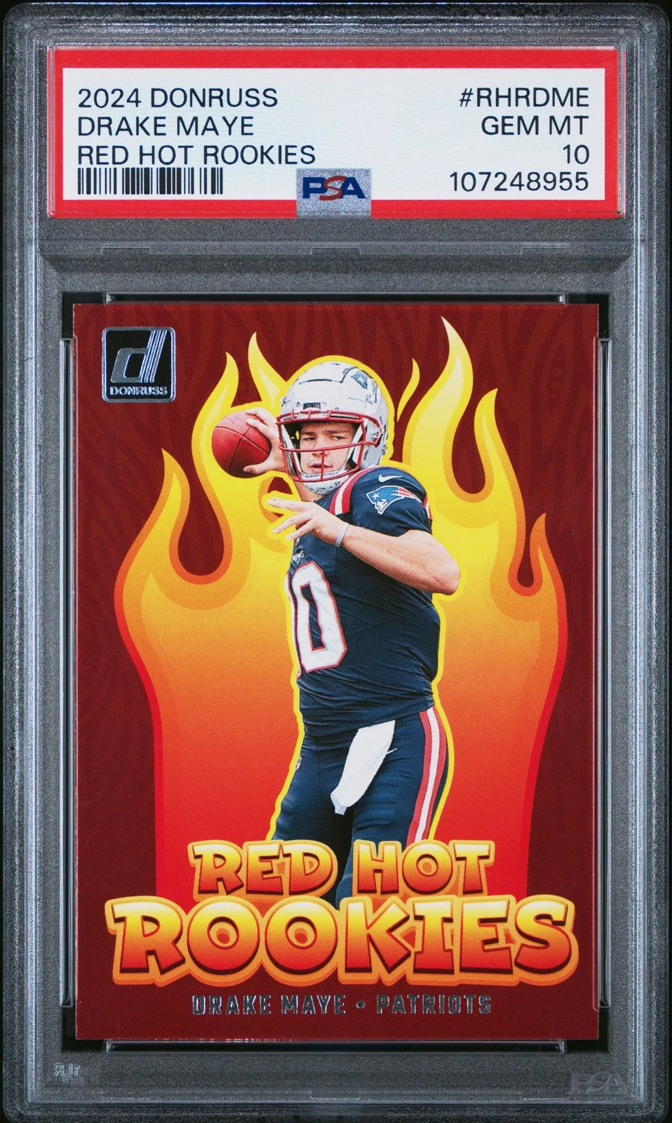 Drake Maye Panini Donruss Red Hot Rookies #RHRDME Base