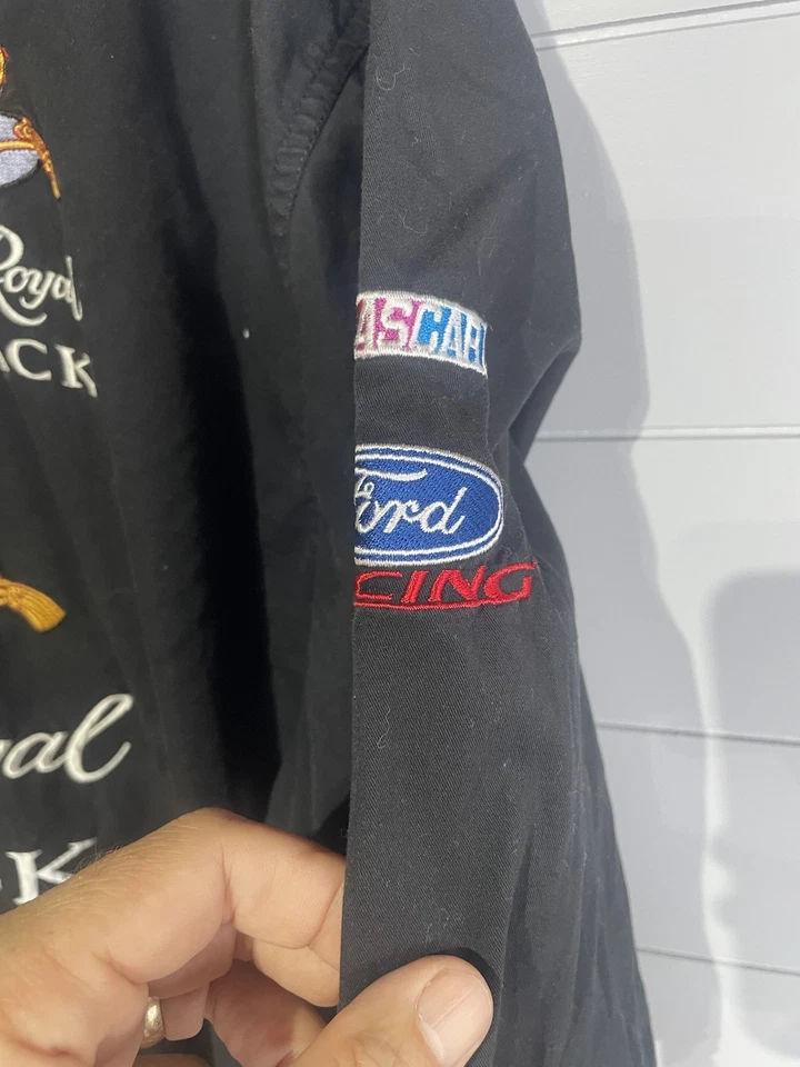 Chase Authentics Men's XXL NASCAR Crown Royal Black Shirt Kenseth Roush - Image 4 of 4