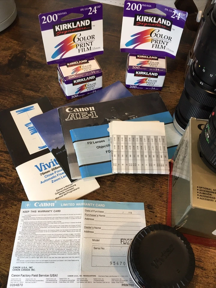 Canon AE‑1 35mm Film Camera – Huge Bundle – Extra Lenses, Accessories & CASE - Image 4 of 4