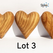 Lot 3 HEART OF LOVE Carved Holy Olive Wood Gift Bag Valentine Day Romantic