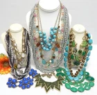 VINTAGE TO NOW FASHION/COSTUME JEWELRY NECKLACE LOT, ASSORTED TYPES & MATERIALS