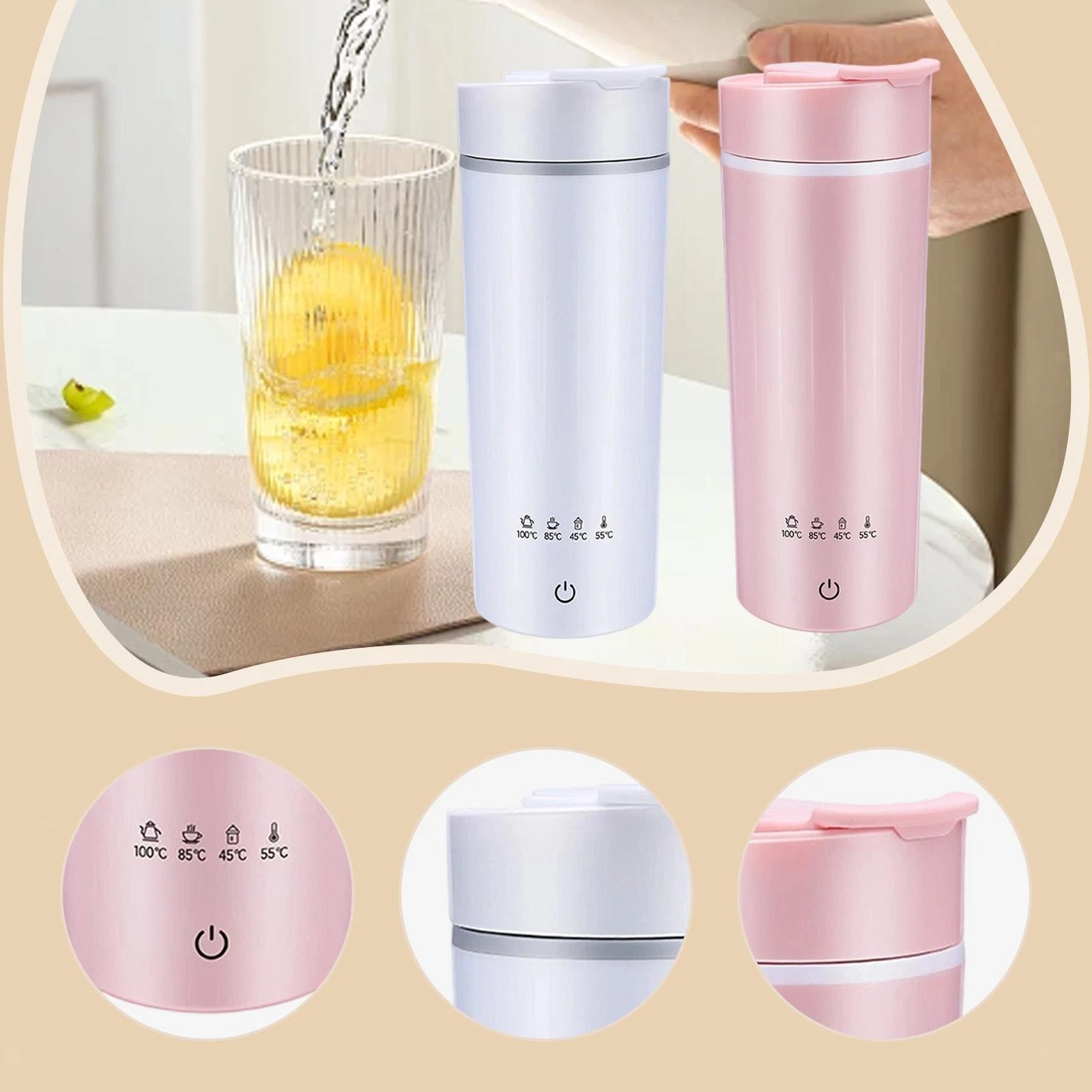 Portable Electric Kettle Hot Water Boiler Warmer Stainless Steel Heater Tea
Opens in a new window or