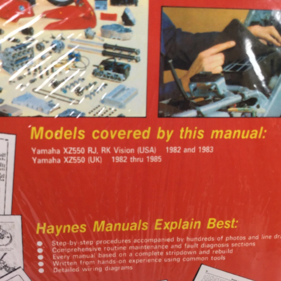 NEW - Haynes Manual 821 - Yamaha XZ550 Vision V-Twins UK 82-85 Paperback - Image 2 of 4