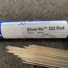JM Silver-flo 302 Johnson Matthey Silverflo Silver Solder 1.5mm x 600  10 Rods