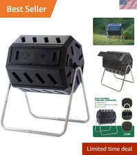 Canadian-Made 37 Gallon Tumbling Composter for Efficient Garden Waste Recycling