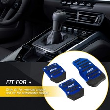 2set Blue Universal Gas Automatic Non-slip Brake Foot Pad Pedal Cover Car Access
