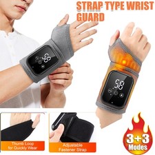 2X Wrist Heating Pad Cordless Hand Wrap Brace 3 Heat Levels Carpal Tunnel Relief