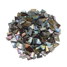 Black Mixed Irregular Mosaic Glass Mosaic Tiles Pieces, 300g Mosaic DIY Set A...