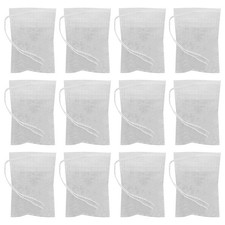 100 Pcs Drawstring Disposable Nylon Tea Filter Bags Tea Infusers Bags for Herbs 0.07 per strip