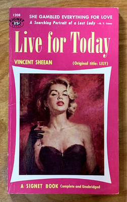 #ad Live For Today by Vincent Sheean VG vintage 1955 romance pb Meese GGA $16.75