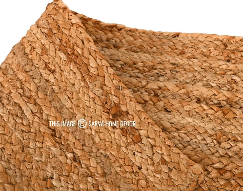 Natural Jute Stair Runner Carpet/ rug, Non-Slip Woven Hallway Stair Tread Rug - Image 4 of 4